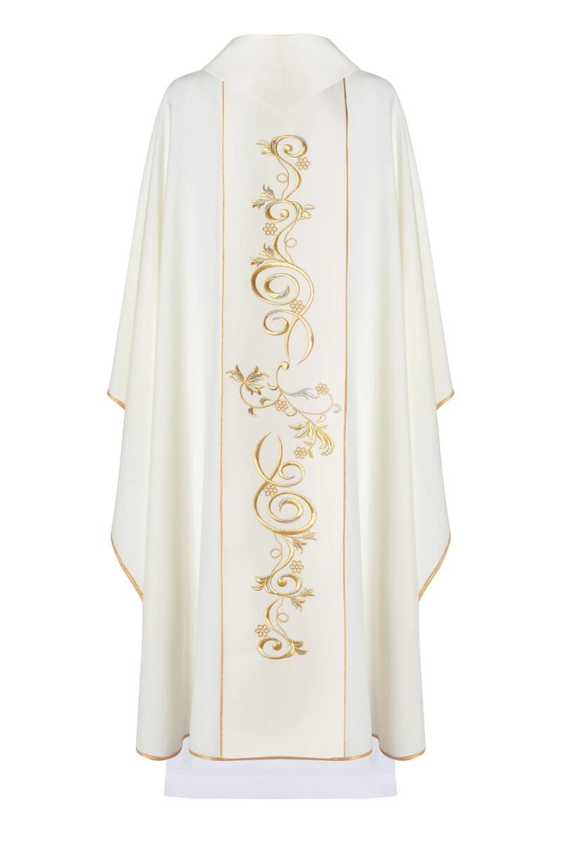 Ecru Embroidered Chasuble W71671