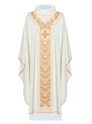 Ecru Embroidered Chasuble W7169