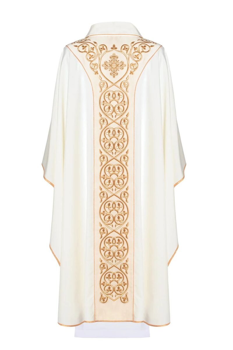 Ecru Embroidered Chasuble W71691