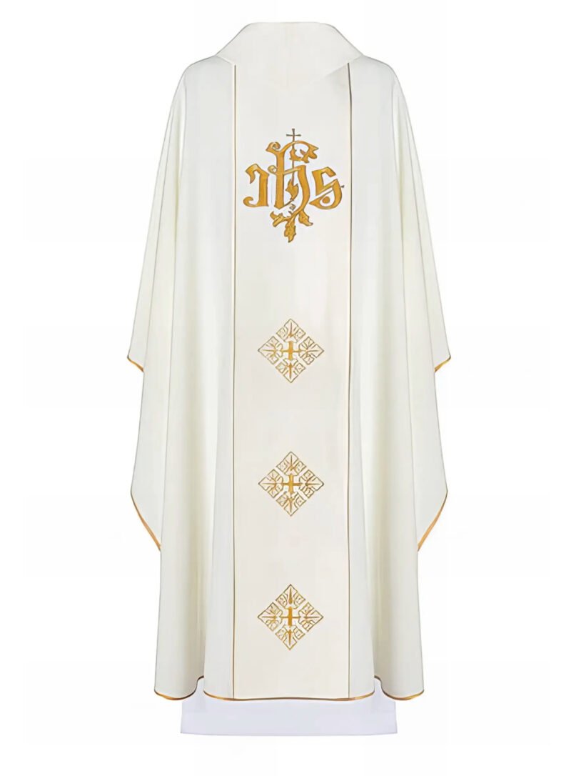 Ecru Embroidered Chasuble W71701