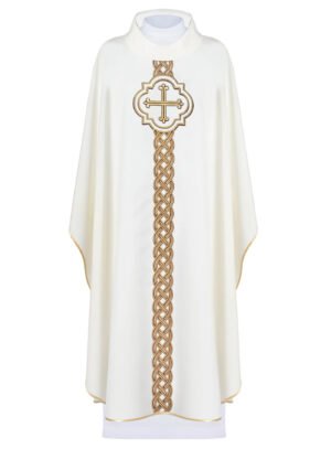 Ecru Embroidered Chasuble W7171