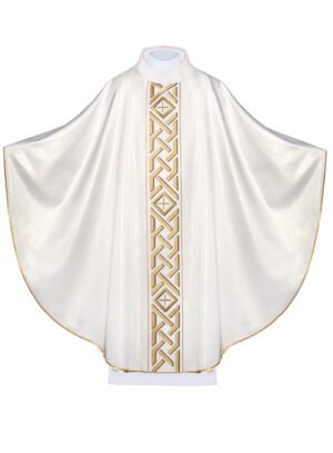 Ecru Embroidered Chasuble W7173