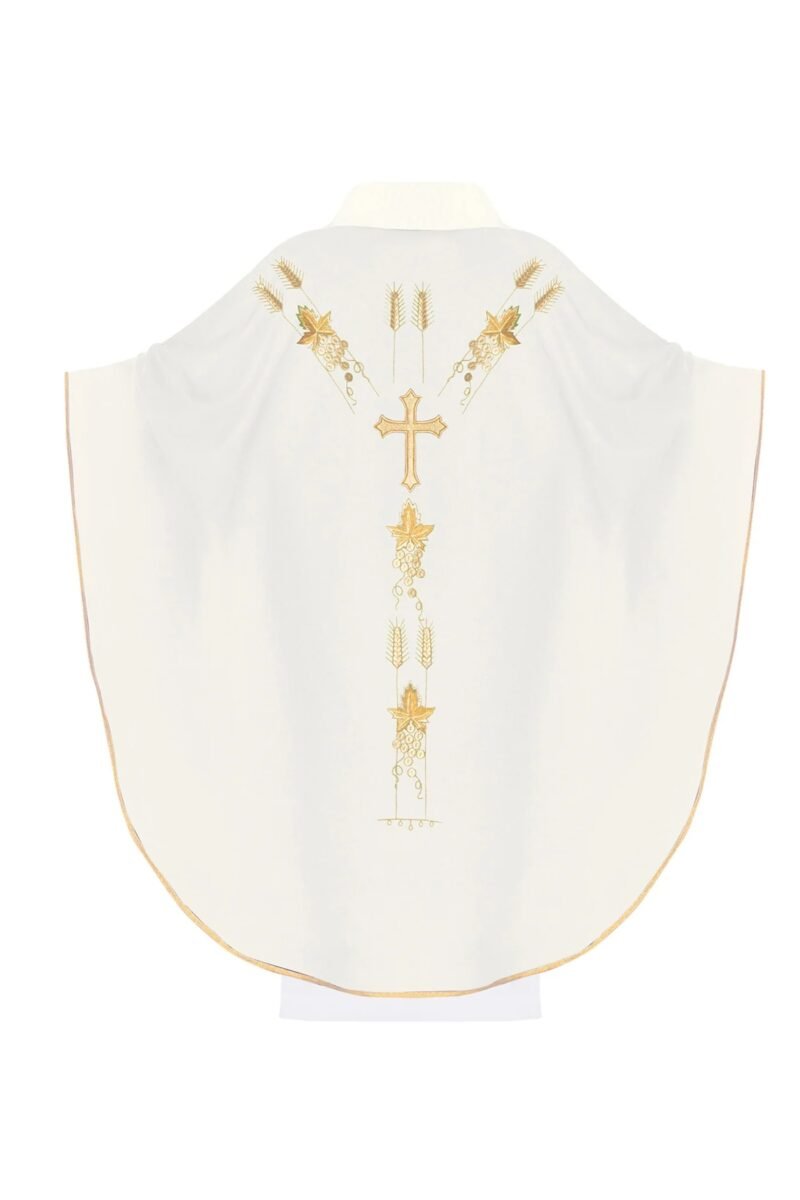 Ecru Embroidered Chasuble W71741