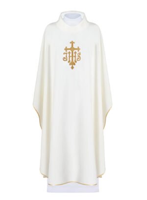 Ecru Embroidered Chasuble W7175