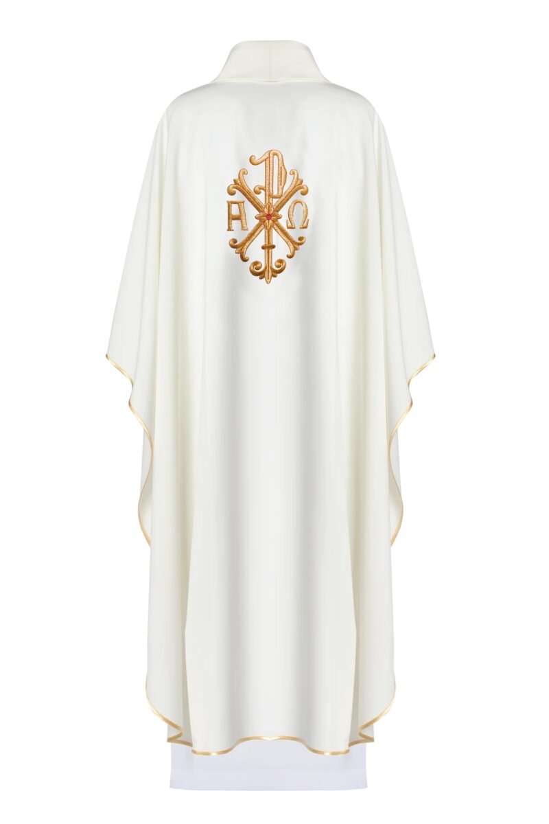 Ecru Embroidered Chasuble W71771