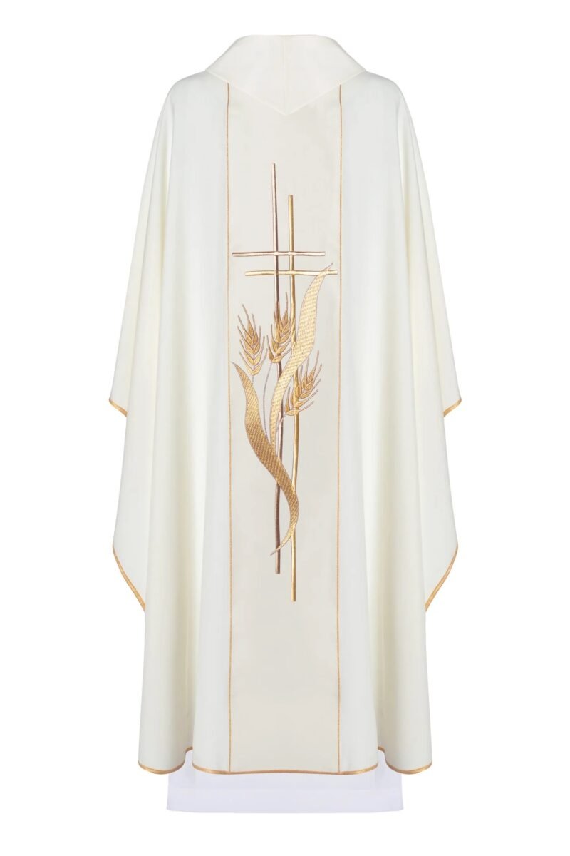 Ecru Embroidered Chasuble W71781