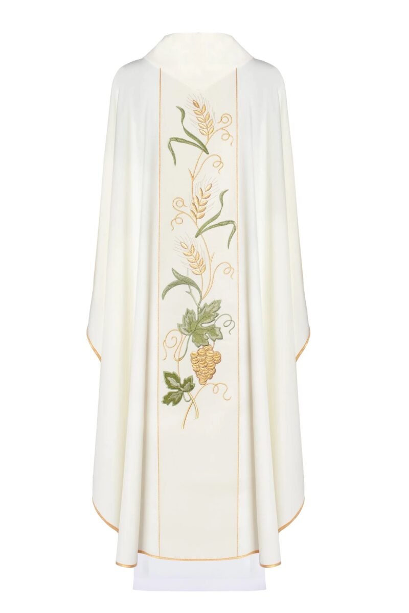 Ecru Embroidered Chasuble W71791