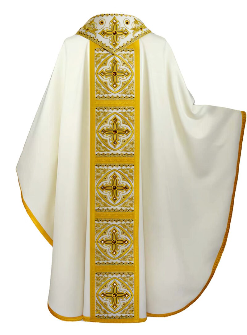 Ecru Embroidered Chasuble W71811