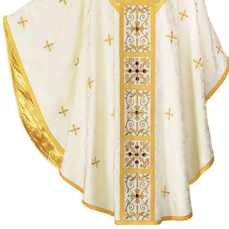 Ecru Embroidered Chasuble W71852