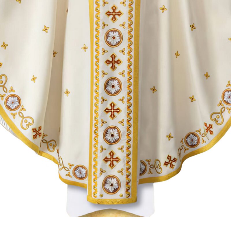 Ecru Embroidered Chasuble W71862