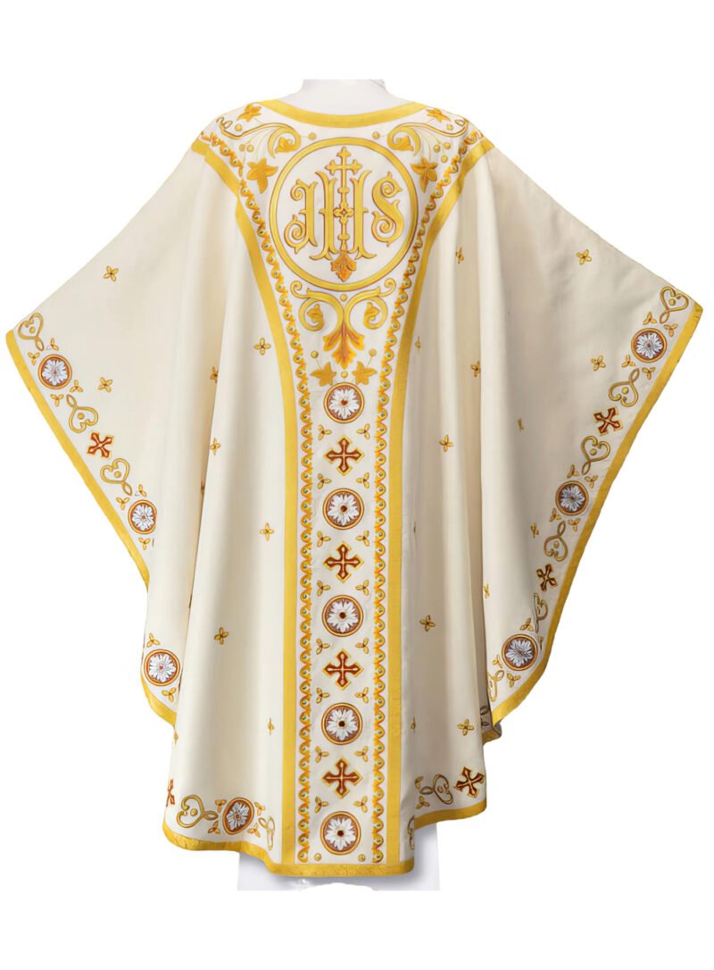 Ecru Embroidered Chasuble W71863