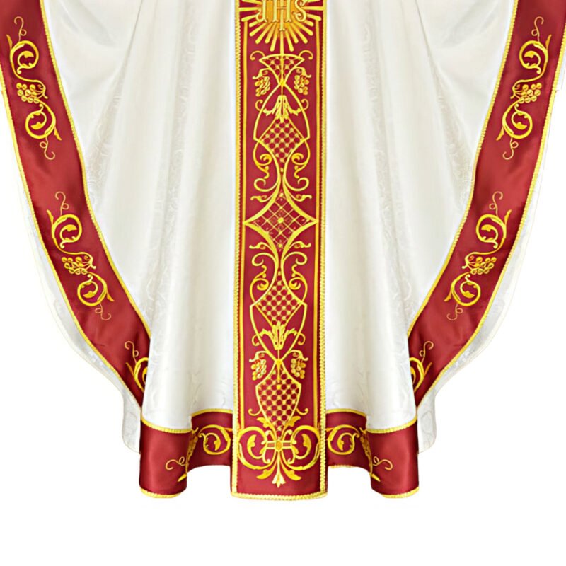 Ecru Embroidered Chasuble W71882