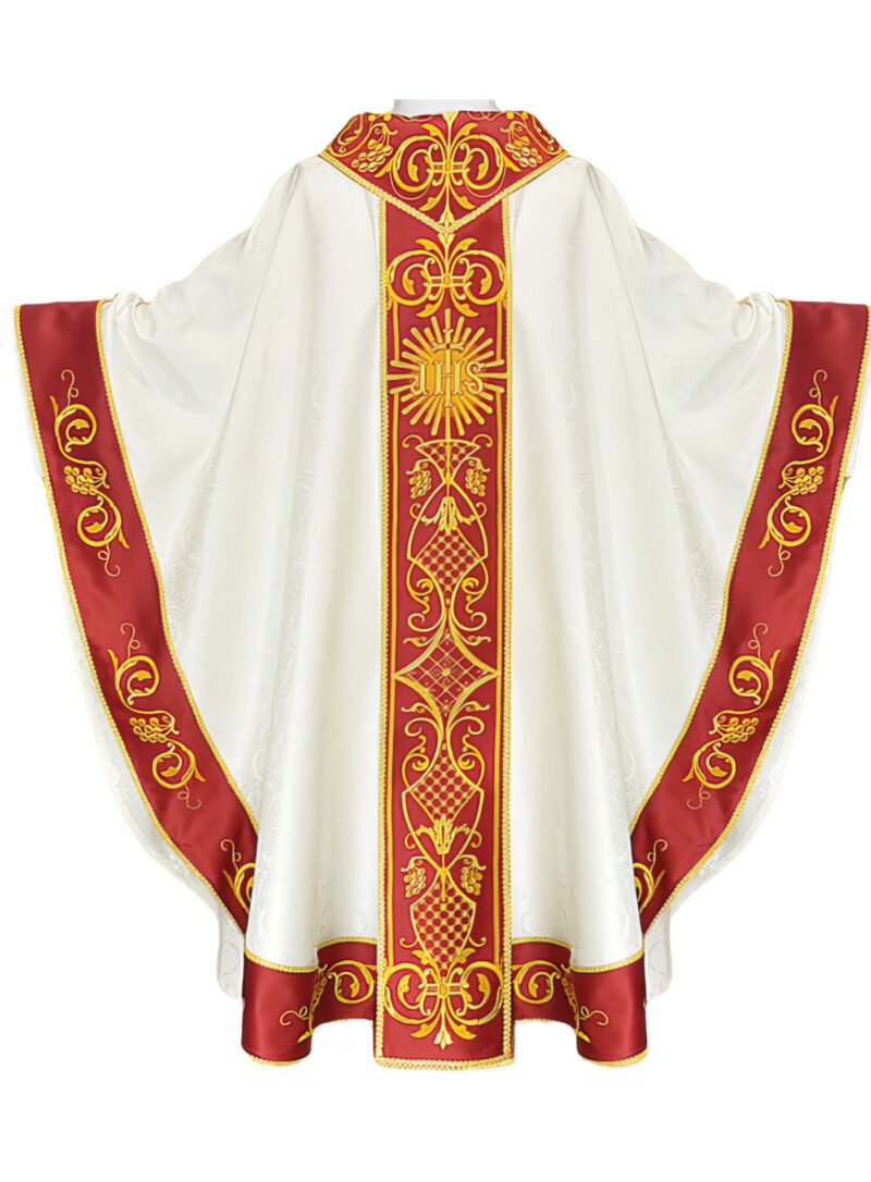 Ecru Embroidered Chasuble W71883