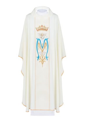 Chasuble with Marian symbol HV058ECRU