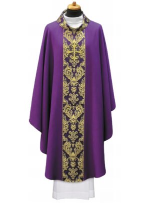 Purple Embroidered Chasuble FE9001