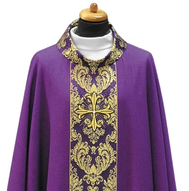 Purple Embroidered Chasuble FE90011