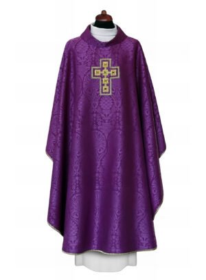 Purple Embroidered Chasuble FE9002