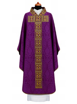 Purple Embroidered Chasuble FE9003