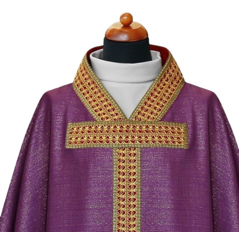 Purple Embroidered Chasuble FE90041
