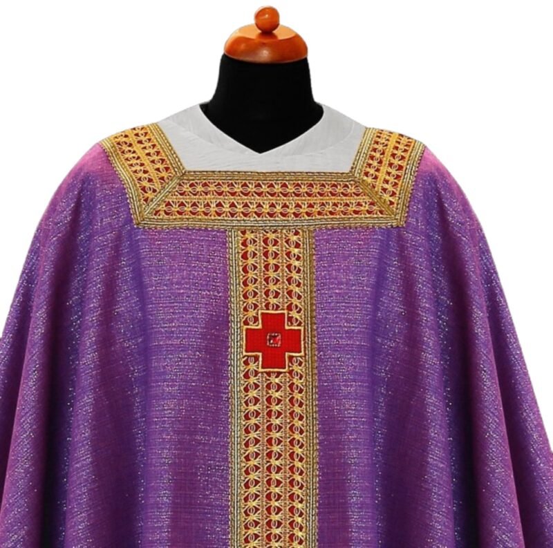 Purple Embroidered Chasuble FE90051