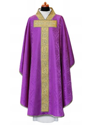 Purple Embroidered Chasuble FE9006