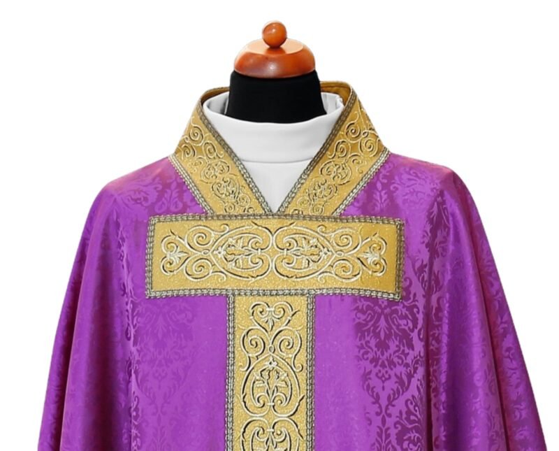 Purple Embroidered Chasuble FE90061