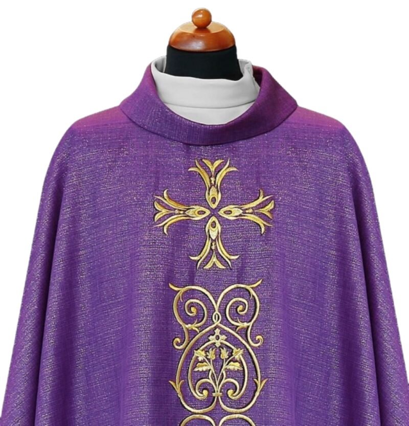 Purple Embroidered Chasuble FE90071