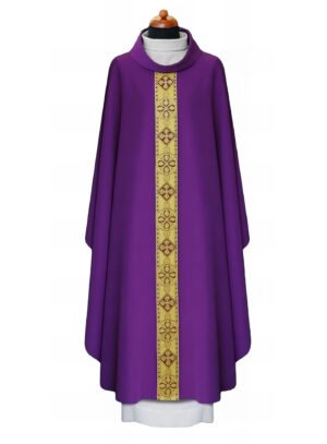 Purple Embroidered Chasuble FE9009
