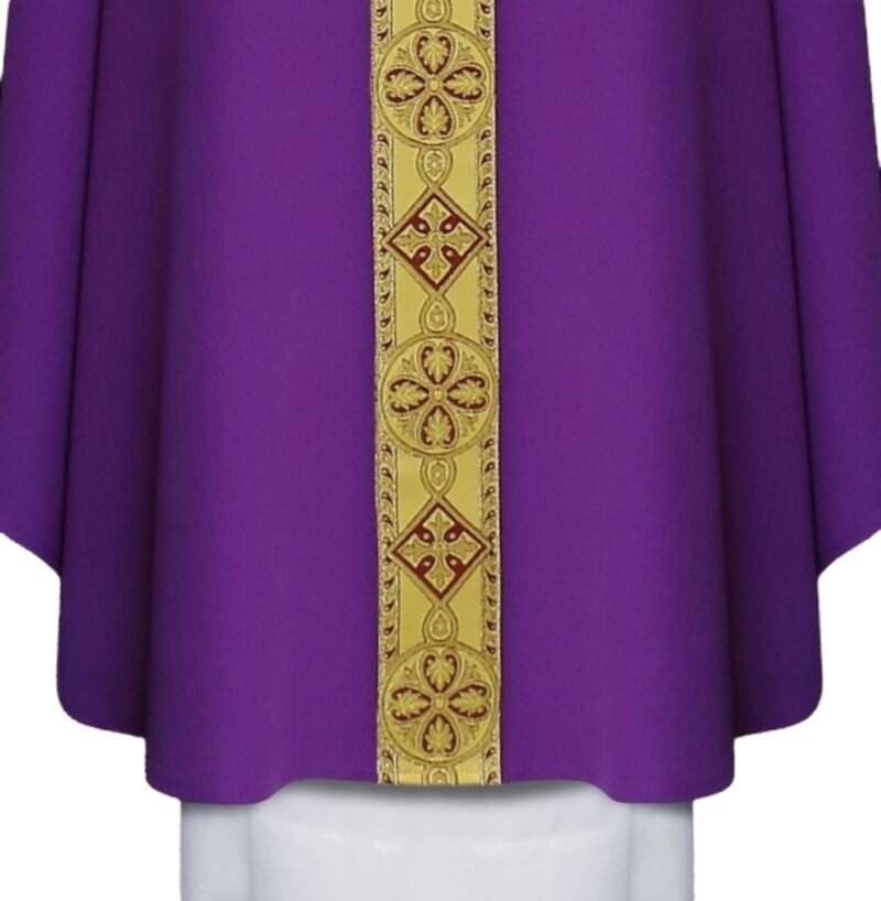 Purple Embroidered Chasuble FE90092