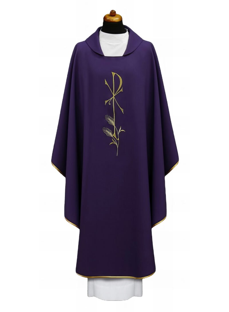 Purple Embroidered Chasuble FE9010