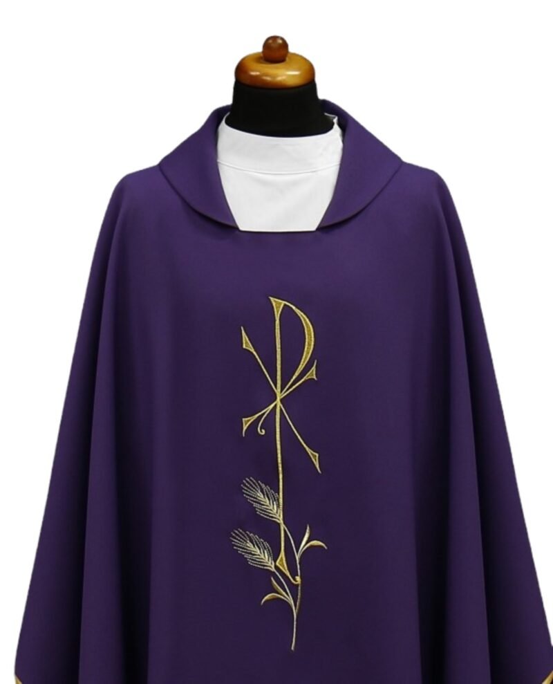 Purple Embroidered Chasuble FE90101
