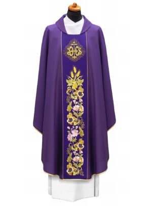 Purple Embroidered Chasuble FE9011