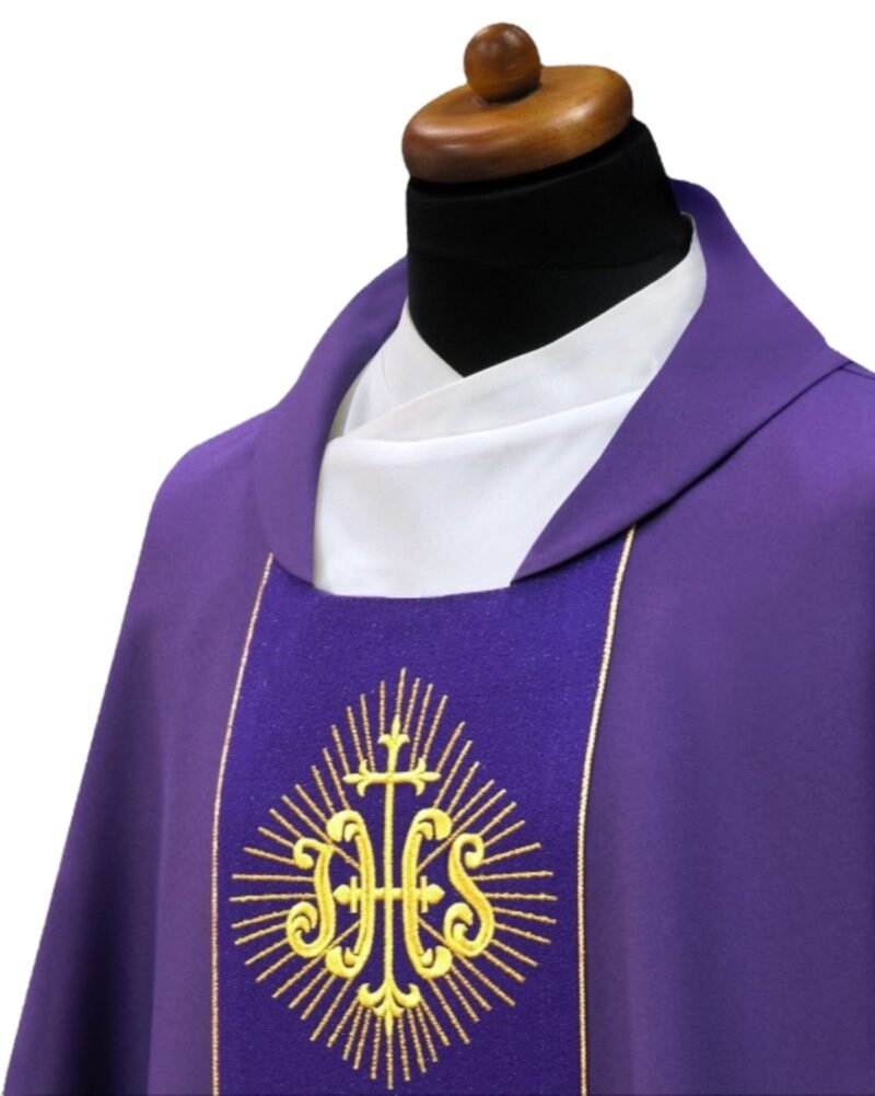 Purple Embroidered Chasuble FE90111