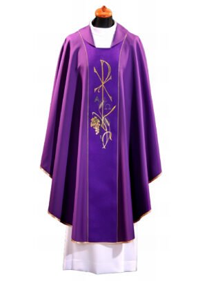 Purple Embroidered Chasuble FE9013