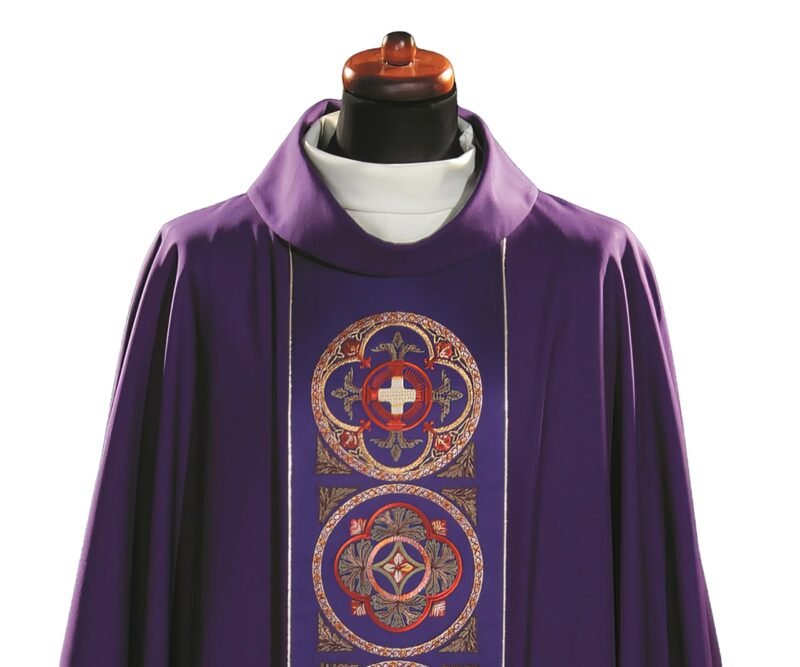 Purple Embroidered Chasuble FE90141