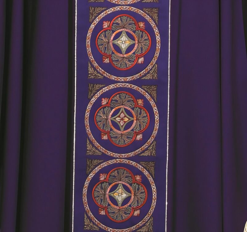 Purple Embroidered Chasuble FE90142