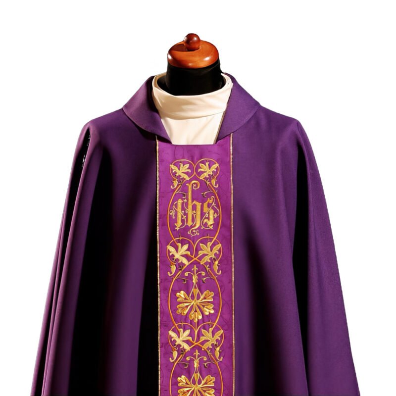 Purple Embroidered Chasuble FE90151