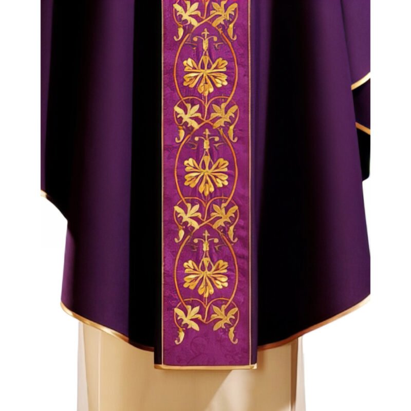 Purple Embroidered Chasuble FE90152