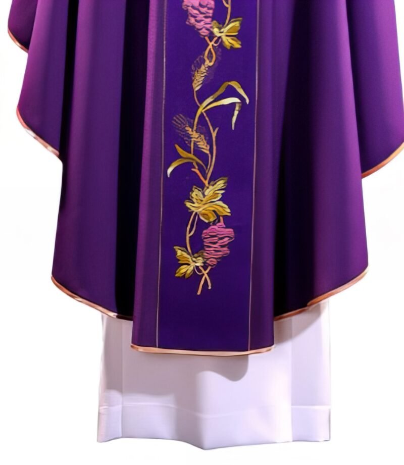 Purple Embroidered Chasuble FE90162