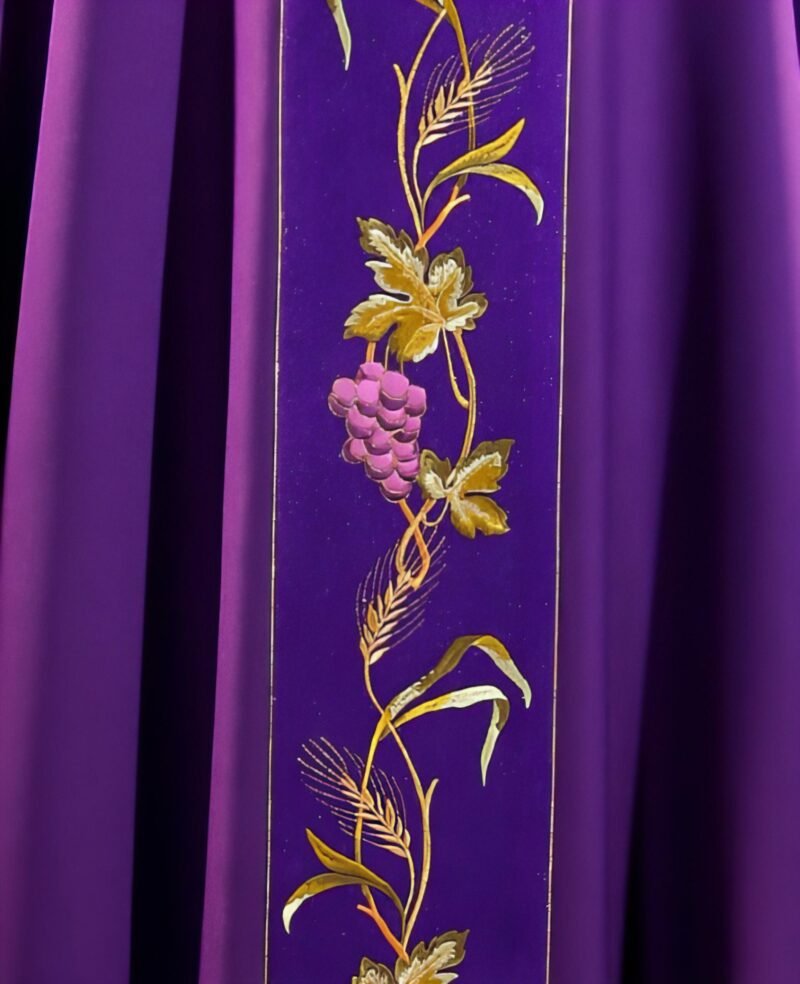 Purple Embroidered Chasuble FE90163