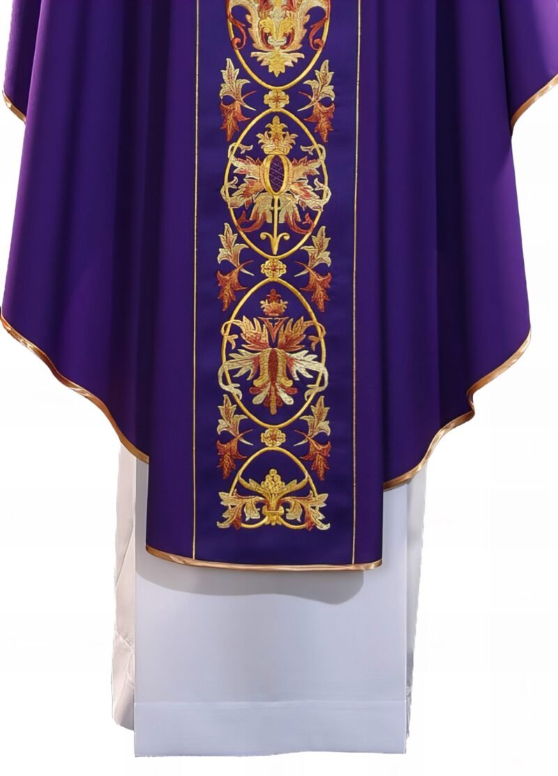 Purple Embroidered Chasuble FE90182