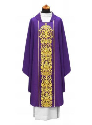Purple Embroidered Chasuble FE9019