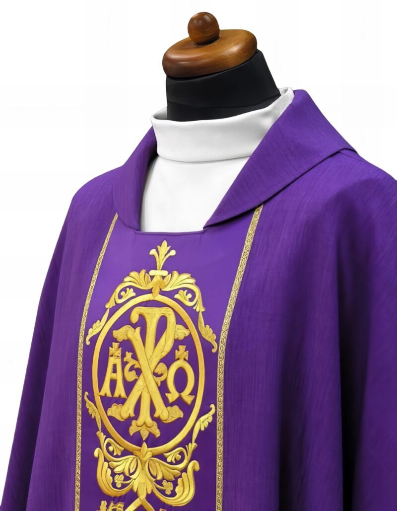 Purple Embroidered Chasuble FE90191