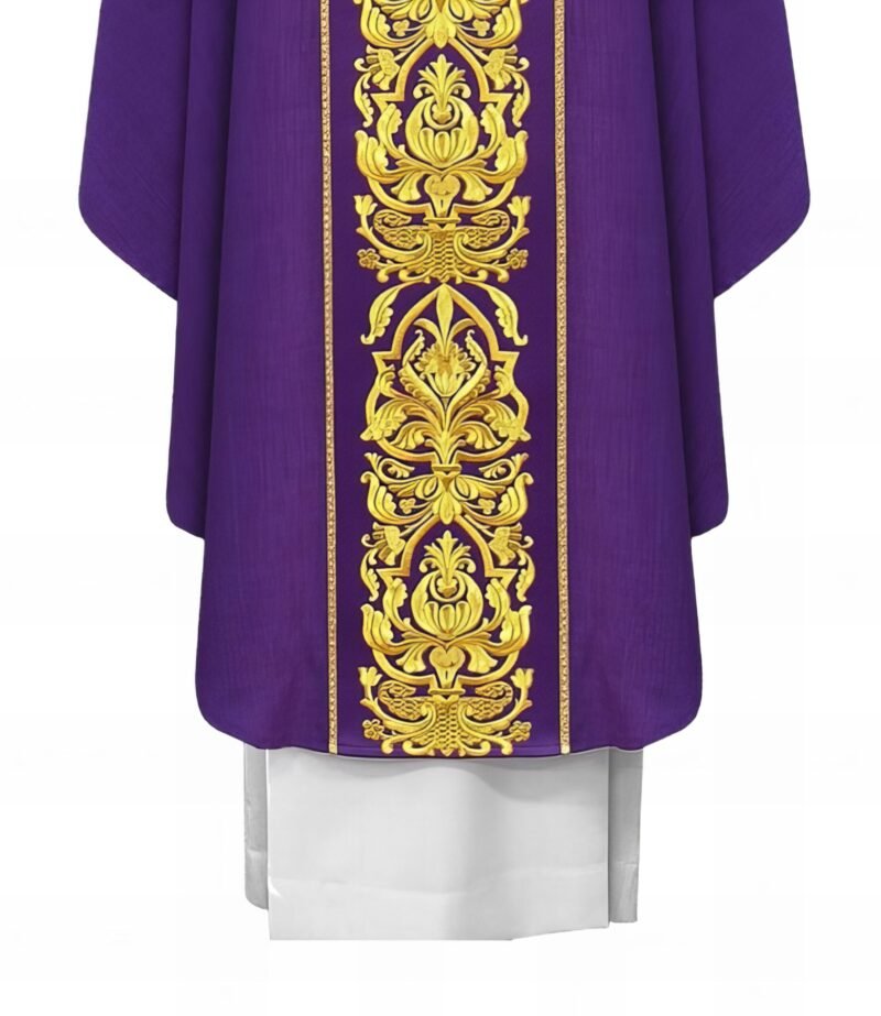 Purple Embroidered Chasuble FE90192