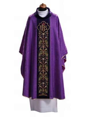 Purple Embroidered Chasuble FE9020
