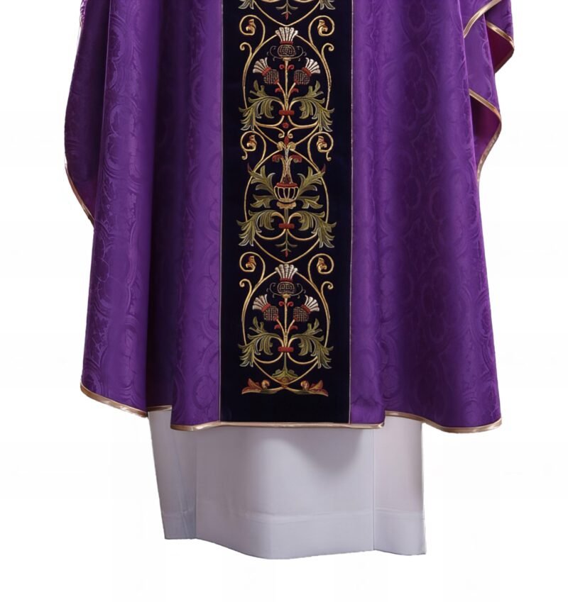 Purple Embroidered Chasuble FE90202