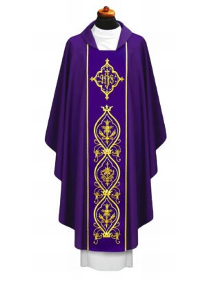 Purple Embroidered Chasuble FE9021
