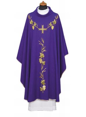 Purple Embroidered Chasuble FE9024