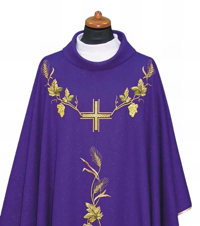 Purple Embroidered Chasuble FE90241