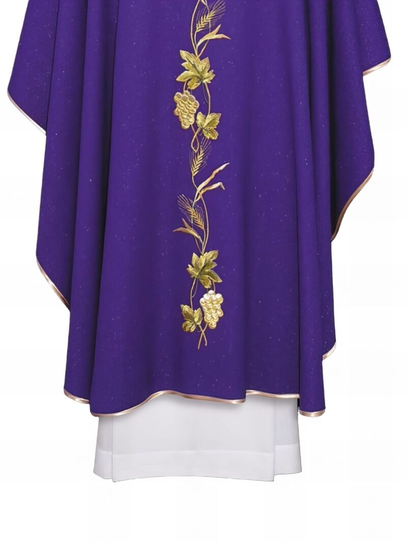 Purple Embroidered Chasuble FE90242